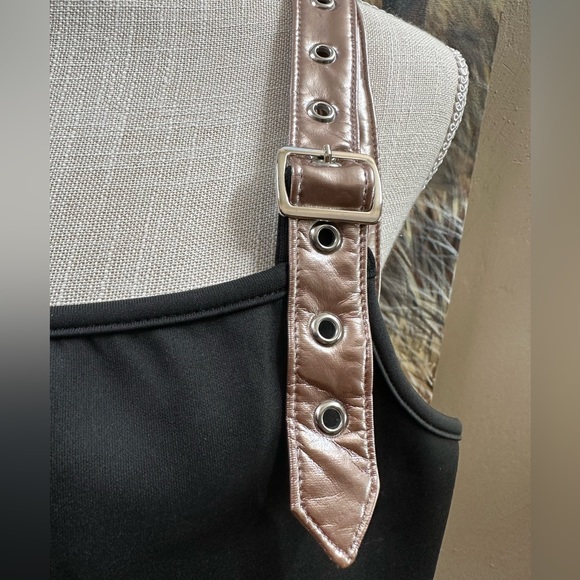 Dream Bandit sz MD  black tank top bodysuit adjustable straps like new - Picture 3 of 5